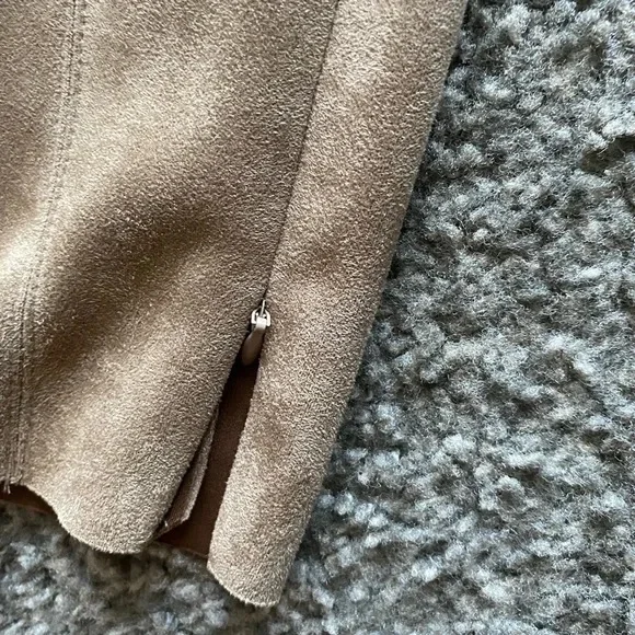 Zara Taupe Suede-Look Ankle Skinny Pants - Picture 10 of 15